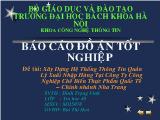 Đề tài Xây dựng hệ thống thông tin quản lý xuất nhập hàng tại công ty công nghiệp chế biến thực phẩm quốc tế – Chi nhánh Nha Trang