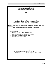 Đề tài Xây dựng mô hình quản lý cơ sơ dữ liệu hóa đơn tiền điện, thực hiện chương trình quản lý hệ thống trên Oracle
