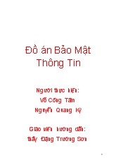 Đồ án Bảo Mật Thông Tin - Thuật toán băm và thuật toán MAC
