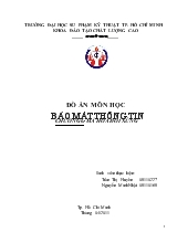 Đồ án Môn học bảo mật thông tin - Mã hóa đối xứng