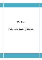 Đồ án Phân tích thiết kế hệ thống - Phần mềm Quản lý kết hôn