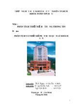 Đồ án Phân tích và thiết kế phần mềm quản lý khách sạn