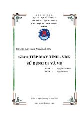 Giao tiếp máy tính - Vi điều khiển sử dụng C# và VB