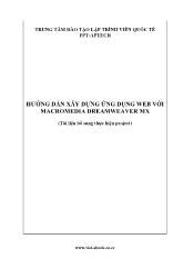 Hướng dẫn xây dựng ứng dụng wed với macromedia dreamweaver mx