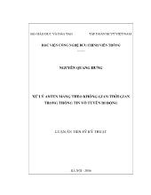 Luận án Xử lý anten mạng theo không gian và thời gian trong di động