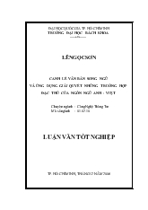 Luận văn Canh lề văn bản song ngữ và ứng dụng giải quyết những trường hợp đặc thù của ngôn ngữ Anh - Việt
