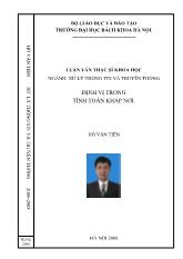 Luận văn Định vị tính toán khắp nơi