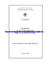 Luận văn Mô phỏng sự lan truyền bệnh trên cá da trơn