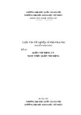 Luận văn Quản trị mạng và nghi thức quản trị mạng