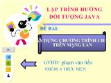 Môn lập trình java: Chát trên mạng lan