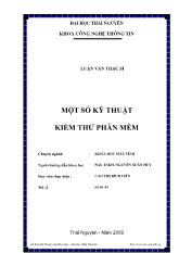 Một số kỹ thuật kiểm thử phần mềm