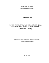Một số phương pháp khai phá dữ liệu quan hệ trong tài chính và chứng khoán (mô hình arima)