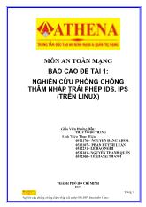 Nghiên cứu phòng chống thâm nhập trái phép ids, ips (trên linux)