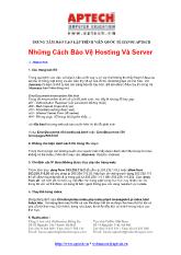 Những cách bảo vệ hosting và server