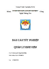 Phân tích thiết kế hệ thống quản lý sinh viên