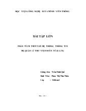 Phân tích thiết kế hệ thống thông tin hệ quản lí thư viện điên tử (e-Lib)