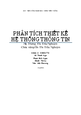 Phân tích thiết kế hệ thống thông tin - Hệ thống thi trắc nghiệm chức năng ôn thi trắc nghiệm