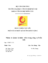 Phân tích thiết kế hướng đối tượng UML -  Quản lý nhân viên trong công ty Trần Anh