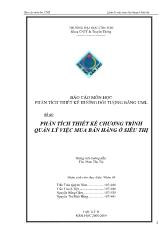 Phân tích thiết kế hướng đối tượng UML Quản lý việc mua bán hàng tại siêu thị