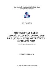 Phương pháp đại số cho bài toán ước lượng hợp lý cực đại - Áp dụng trên cây sinh loài nhỏ