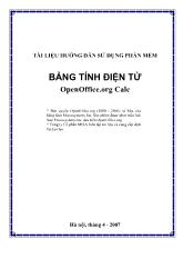 Tài liệu hướng dẫn sử dụng phần mềm bảng tính điện tử OpenOffice.org Calc