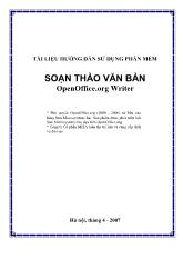 Tài liệu hướng dẫn sử dụng phần mềm soạn thảo văn bản OpenOffice.org