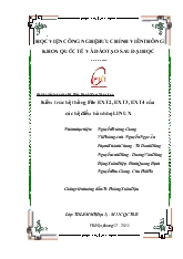 Tiểu luận Cấu trúc hệ thống file ext2,ext3, ext4 trong họ linux