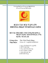 Tìm hiểu phương pháp pca nhận dạng khuôn mặt - Ứng dụng matlab