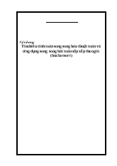 Tìm hiểu tính toán song song hóa thuật toán và ứng dụng song song bài toán sắp xếp theo giỏ (bucket sort)
