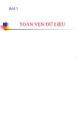 Toàn vẹn dữ liệu