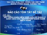 Xây dựng phần mềm theo dõi và quản lý sinh viên cho trường cao đẳng nghề bách nghệ