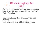 Xây dựng trang web thi trắc nghiệm môn Tiếng Anh tuyển dụng đầu vào cho Tập Đoàn Điện Lực