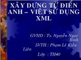 Xây dựng từ điển Anh – Việt sử dụng xml nội dung