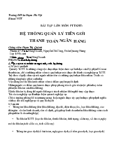 Bài tập lớn hệ thống quản lý tiền gởi thanh toán ngân hàng