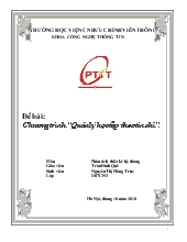 Đề tài Chương trình “quản lý học tập theo tín chỉ”