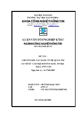 Đề tài Chuyển đổi các bảng từ hệ quản trị cơ sở dữ liệu sqlserver sang mysql