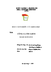 Đề tài Công cụ tìm kiếm search engine