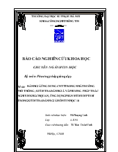 Đề tài Đánh giá ứng dụng công nghệ thông tin trong nhà trường phổ thông Phương pháp kiểm tra đánh giá, phương pháp trắc nghiệm và ứng dụng của phần Mềm Emptest