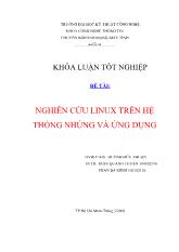 Đề tài Nghiên cứu linux trên hệ thống nhúng và ứng dụng