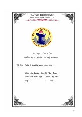 Đề tài Phân tích thiết kế hệ thống - Quản lí thu tiền nước sinh hoạt