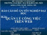 Đề tài Quản lý công việc trên web