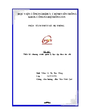 Đề tài Thiết kế chương trình quản lý học tập theo tín chỉ