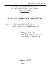 Đề tài Xây dựng hệ thống thông tin quản lý học viên trung tâm ngoại ngữ