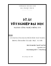 Đề tài Xây dựng ứng dụng phân tích ngữ nghĩa trong tìm kiếm tài liệu trực tuyến
