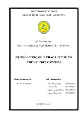 Đồ án Phân tích thiết kế phần mềm hướng đối tượng: Hệ thống trợ giúp khắc phục sự cố the helpdesk system