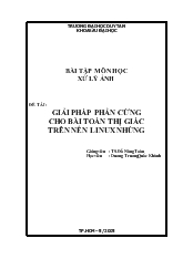 Giải pháp phần cứng cho bài toán thị giác trên nền linux nhúng