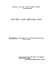 Giới thiệu về lý thuyết số bảo mật máy tính
