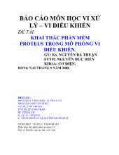 Khai thác phần mềm proteus trong mô phỏng vi điều khiển