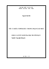 Khóa luận Tối ưu hóa topology trong mạng ad - Hoc