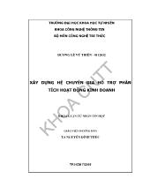 Khóa luận Xây dựng hệ chuyên gia hỗ trợ phân tích hoạt động kinh doanh